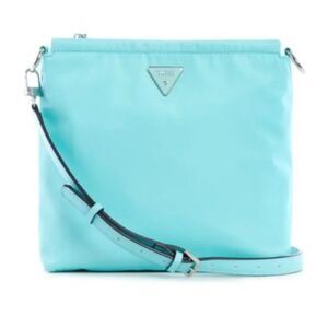 Guess Jaxi Nylon Tourist Crossbody mint green